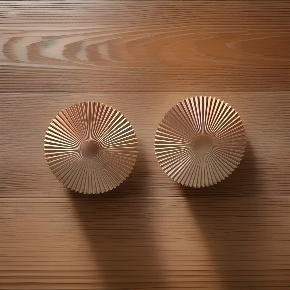 Yankee Candle Timeless Pleated Sun ScentPlug Diffuser Gold‎ Lot Of 2 New No Box